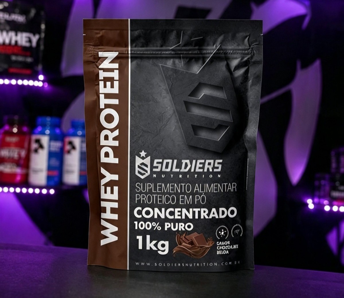 Whey Concentrado Soldiers 900g - verso